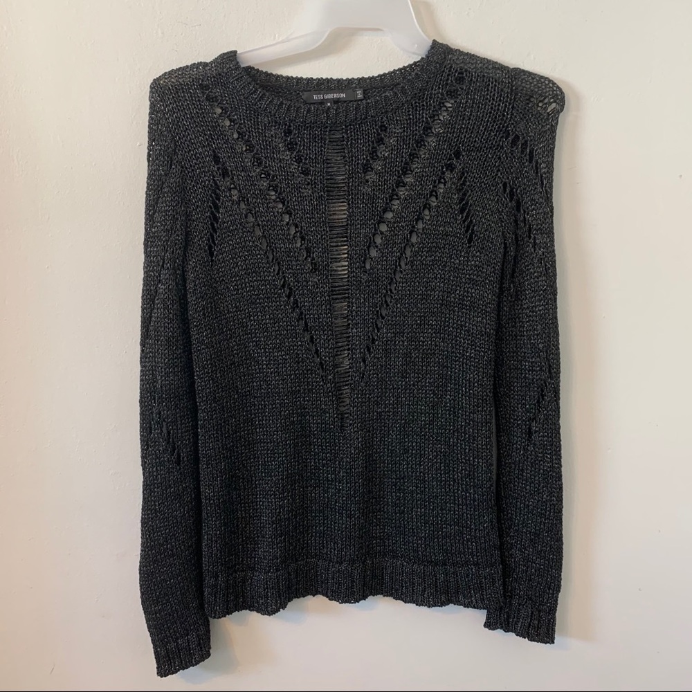 Tess Giberson Open Knit Sweater Size M